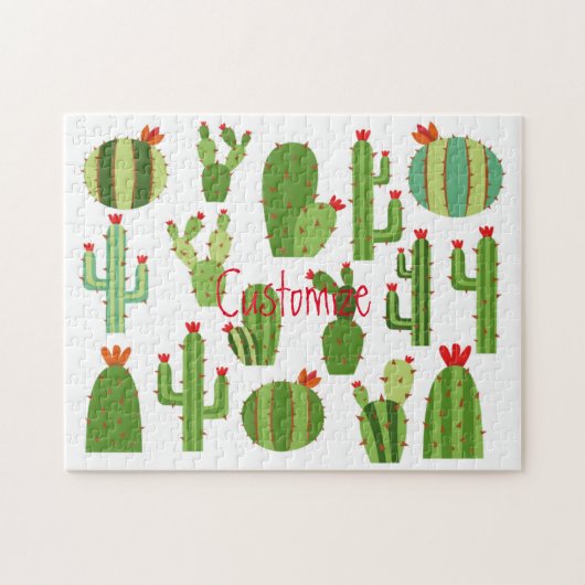 Puzzle Cactus Plantes à fleur rouge agité Thunder_Cove (Horizontal)