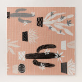 Puzzle Cactus sauvages : Motif coloré d'aquarelle (Horizontal)