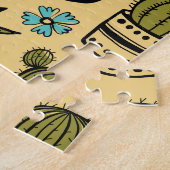 Puzzle Cactus Succulent : Esquisse tirée à la main (Côté)