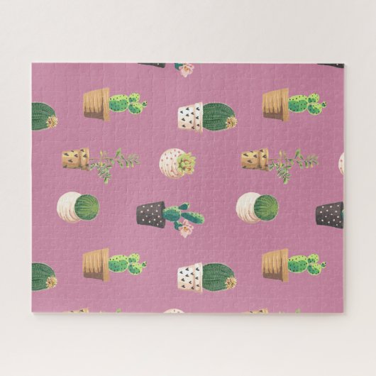 Puzzle Cactus Succulents à Dessrt Vert dans les pots (Horizontal)