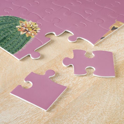 Puzzle Cactus Succulents à Dessrt Vert dans les pots (Côté)