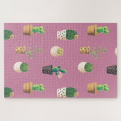 Puzzle Cactus Succulents à Dessrt Vert dans les pots (Horizontal)