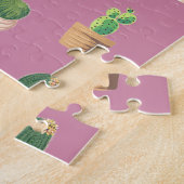 Puzzle Cactus Succulents à Dessrt Vert dans les pots (Côté)