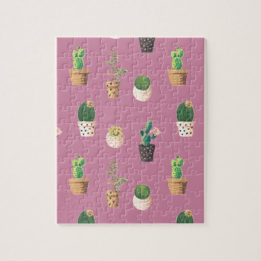 Puzzle Cactus Succulents à Dessrt Vert dans les pots (Vertical)