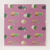 Puzzle Cactus Succulents à Dessrt Vert dans les pots (Horizontal)