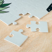 Puzzle Cactus-succulents, motif sans couture dessiné à la (Côté)