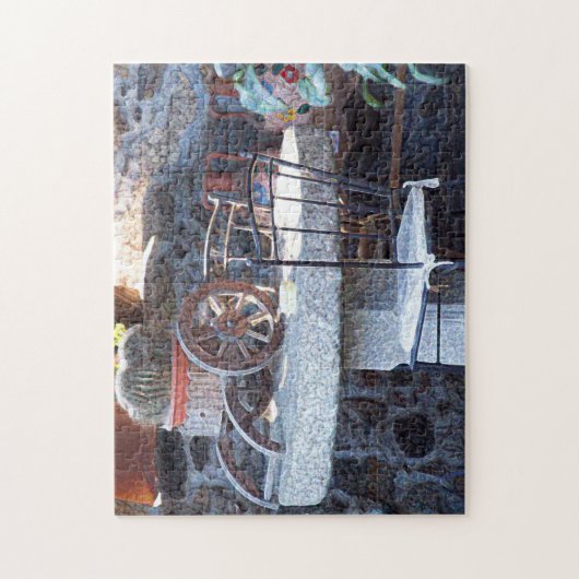 Puzzle Cactus sur une table en pierre (Vertical)