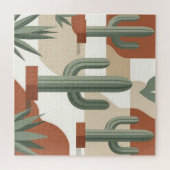 Puzzle Cactus vert sauge moderne Terracotta Désert (Horizontal)