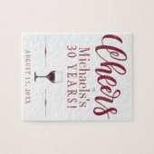 Puzzle Cadeau d'anniversaire personnalisé de 30 ans (Horizontal)