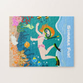 Puzzle Cadeau d'anniversaire pour nageuse (Horizontal)