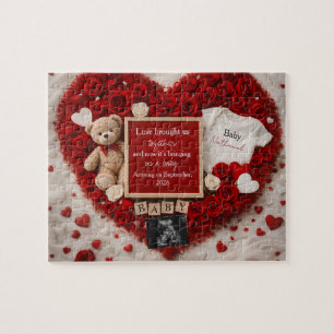 Puzzle Cadeau d'annonce de grossesse pour bébé romantique