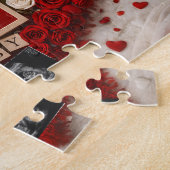 Puzzle Cadeau d'annonce de grossesse pour bébé romantique (Côté)