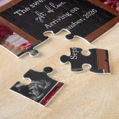 Puzzle Cadeau d'annonce de grossesse pour bébé romantique (Côté)