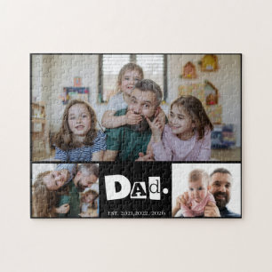 Puzzle Cadeau de collage photo de 3 enfants pour papa Sou
