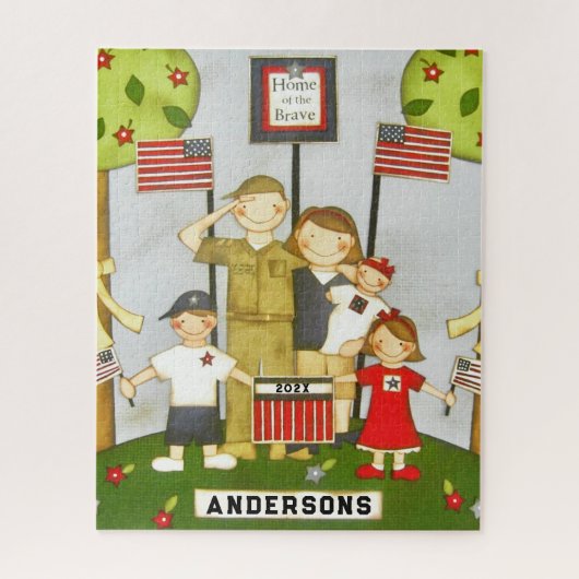 Puzzle Cadeau de Famille USA (Vertical)