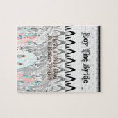 Puzzle Cadeau de Fête de Fiançailles Impression d'Art (Horizontal)