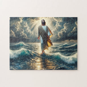 Puzzle Cadeau de foi chrétienne Jésus marchant sur l'eau