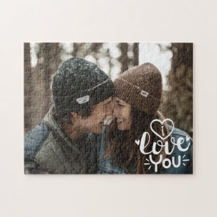 Puzzle Cadeau de la Saint-Valentin avec superposition de