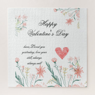 Puzzle Cadeau de la Saint-Valentin rouge et blanc
