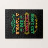 Puzzle Cadeau de Noël Ne Pas Obtenir Votre Tinsel En Tang (Horizontal)