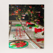 Puzzle Cadeau de Noël pour grand-mère arbre dans la fenêt (Vertical)