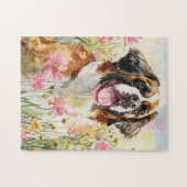 Puzzle – Cadeau de puzzle du chien Saint-Bernard (Horizontal)