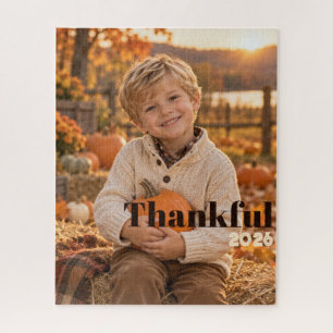 Puzzle Cadeau de Thanksgiving 2026 personnalisé avec phot