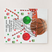 Puzzle Cadeau de vacances de basketball (Horizontal)