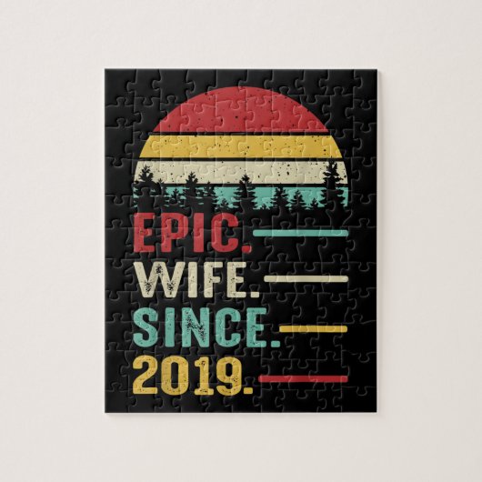 Puzzle Cadeau du 2e anniversaire du Mariage pour sa femme (Vertical)