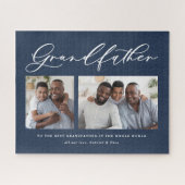 Puzzle Cadeau minime de script multi photo grand-père (Horizontal)