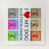 Puzzle Cadeau personnalisé d'art pop pour chien pour amat (Horizontal)