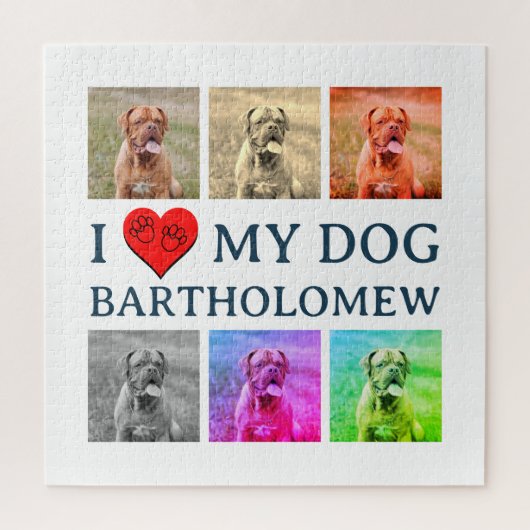 Puzzle Cadeau personnalisé d'art pop pour chien pour amat (Vertical)