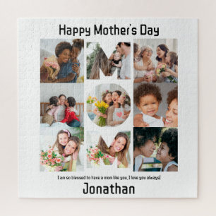 Puzzle Cadeau personnalisé pour maman mère Fête 9 Photo C