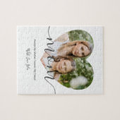 Puzzle Cadeau Photo Moderne Chic Coeur Formé Pour Maman (Horizontal)