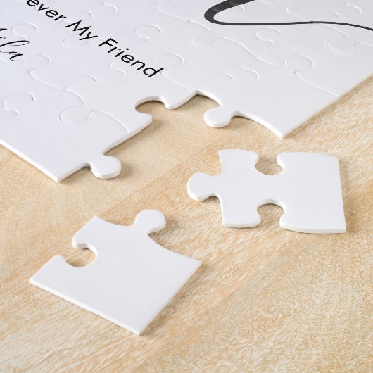 Puzzle Cadeau Photo Moderne Chic Coeur Formé Pour Maman (Côté)