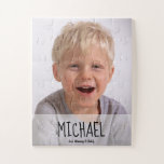 Puzzle Cadeau photo personnalisé GARÇON<br><div class="desc">Surprenez votre petit garçon avec son propre puzzle. Voyez son excitation dans la pièce de ce puzzle ensemble. Personnalisez ce puzzle avec une photo spéciale et son nom. Frame-le après ou joue-le encore et encore. Customisez l'approbation avec votre nom. De maman et papa. Vous pouvez aussi le donner à d'autres...</div>