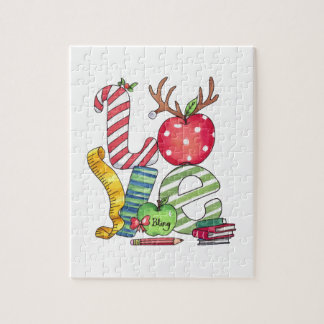 Puzzle Cadeau pour Enseignant | Crayon Pomme d'Amour