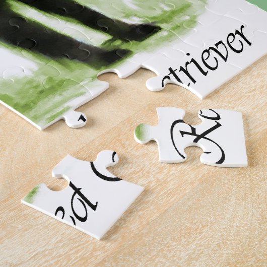 Puzzle Cadeaux d'Art Retriever à revêtement plat (Côté)