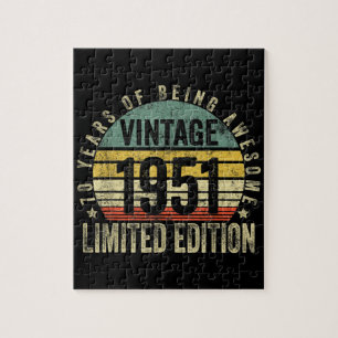 Puzzle Cadeaux de 70 ans Vintage 1951 Anniversaire
