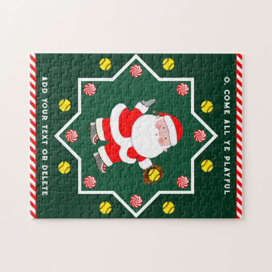 Puzzle Cadeaux de vacances Softball (Horizontal)