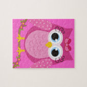 Puzzle Cadeaux design de Chouette rose (Horizontal)