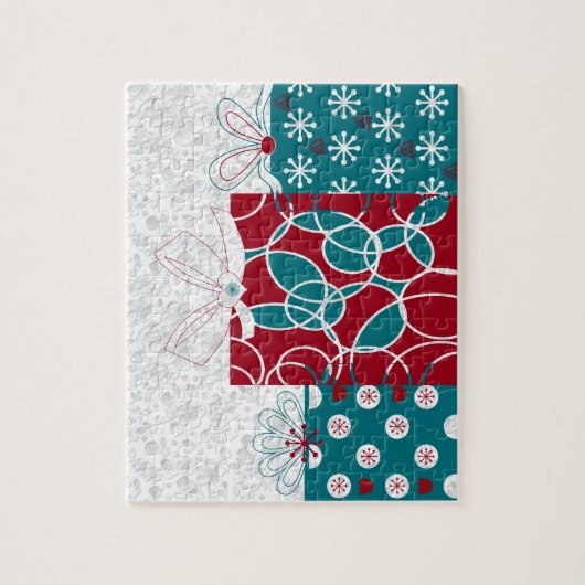 Puzzle Cadeaux enrobés suédois modernes personnalisés (Vertical)