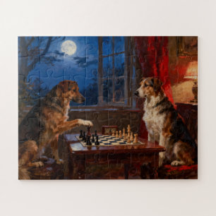 Puzzle Cadeaux pour amateurs de chiens drôles jouant aux