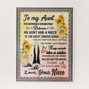 Puzzle Cadeaux Tantes   Lettre À Ma Tante Amour De La Niè