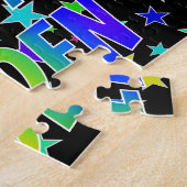 Puzzle "CADEN" Prénom, Amusant "HEUREUX ANNIVERSAIRE" (Côté)