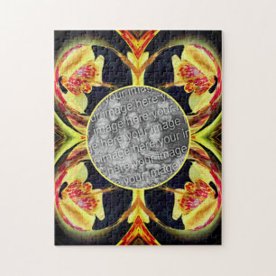 Puzzle Cadre Abstrait Lily Floral Créez votre propre phot