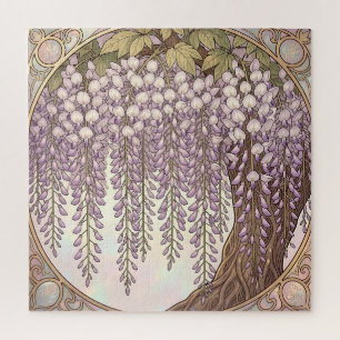 Puzzle Cadre doré floral Art Nouveau Wisteria