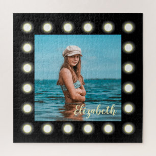 Puzzle Cadre photo Carré noir moderne et élégant