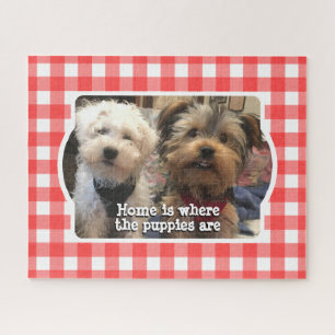 Puzzle Cadre Photo Personnalisé Pays Buffalo Rouge Check