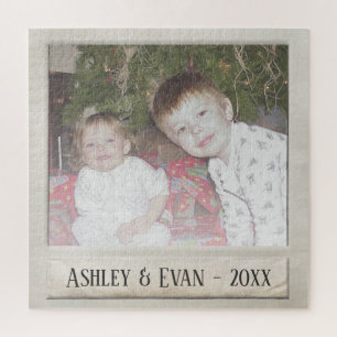 Puzzle Cadre photo vintage tendance avec une seule photo